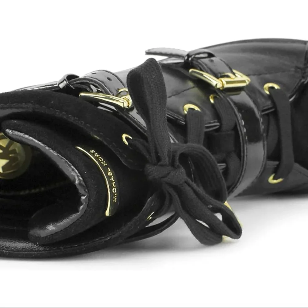 Michael Michael Kors Skid Wedge Black Boot 9.5 M - Picture 5 of 15